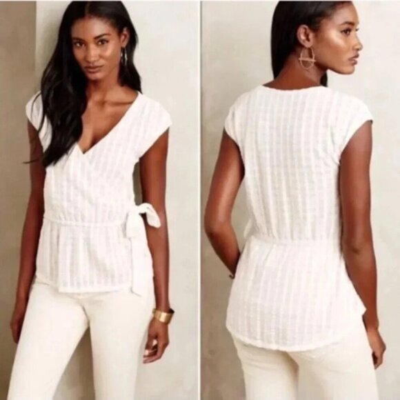 Anthropologie Tops - Anthropologie Deletta Malpelo Wrap Top S
